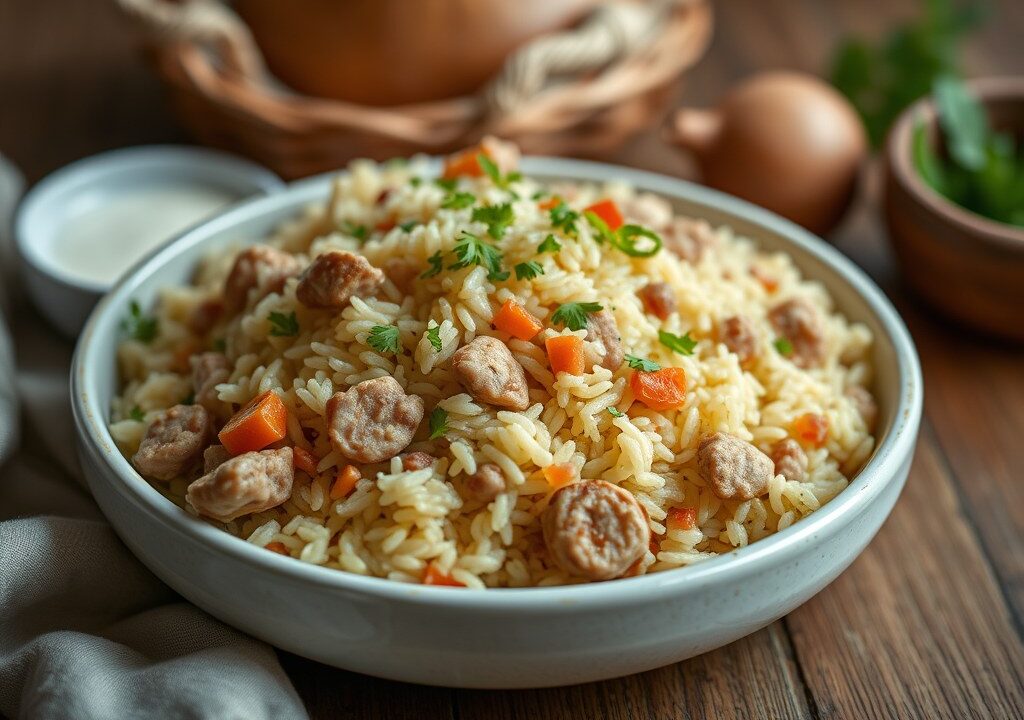 Pilaf ala Grandma’s, AI-gegenereerde illustratie