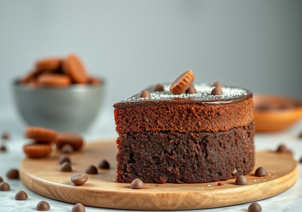 Pinda-chocoladecake — AI-gegenereerde illustratie