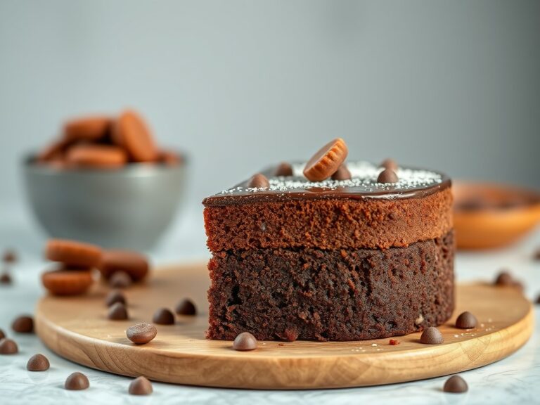 Pinda-chocoladecake — AI-gegenereerde illustratie