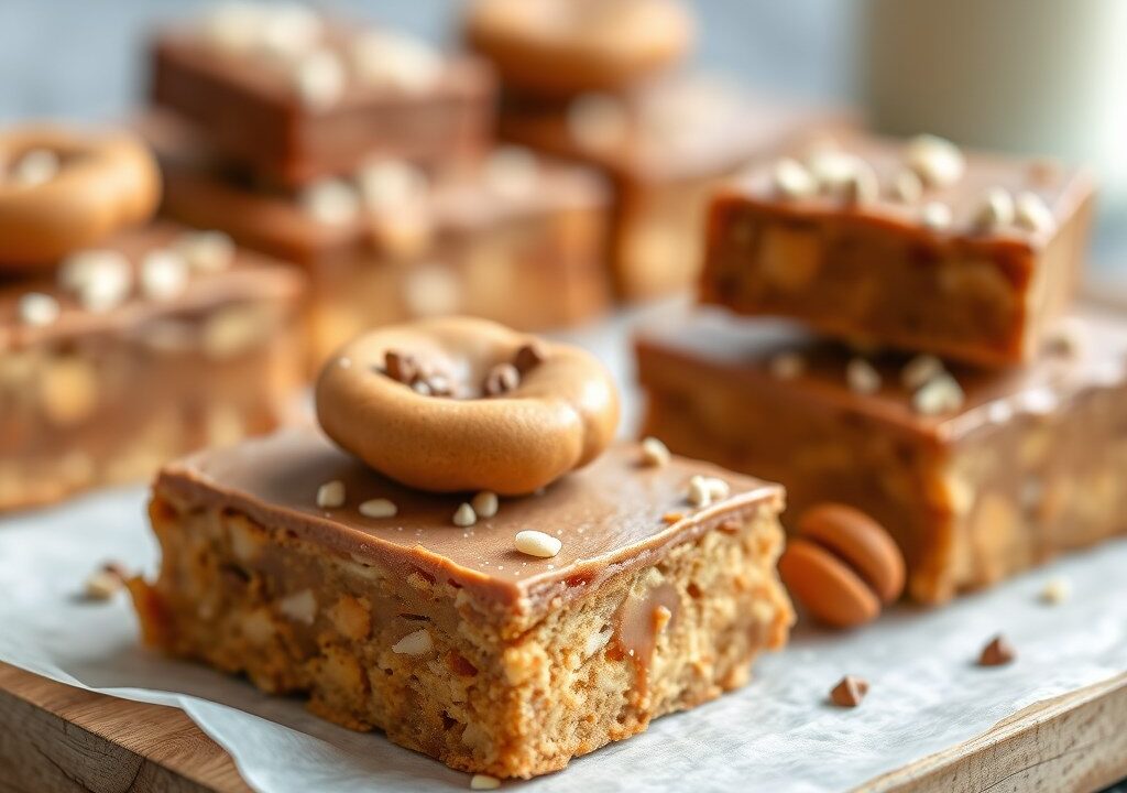 Pinda fudge cakejes — AI-gegenereerde illustratie