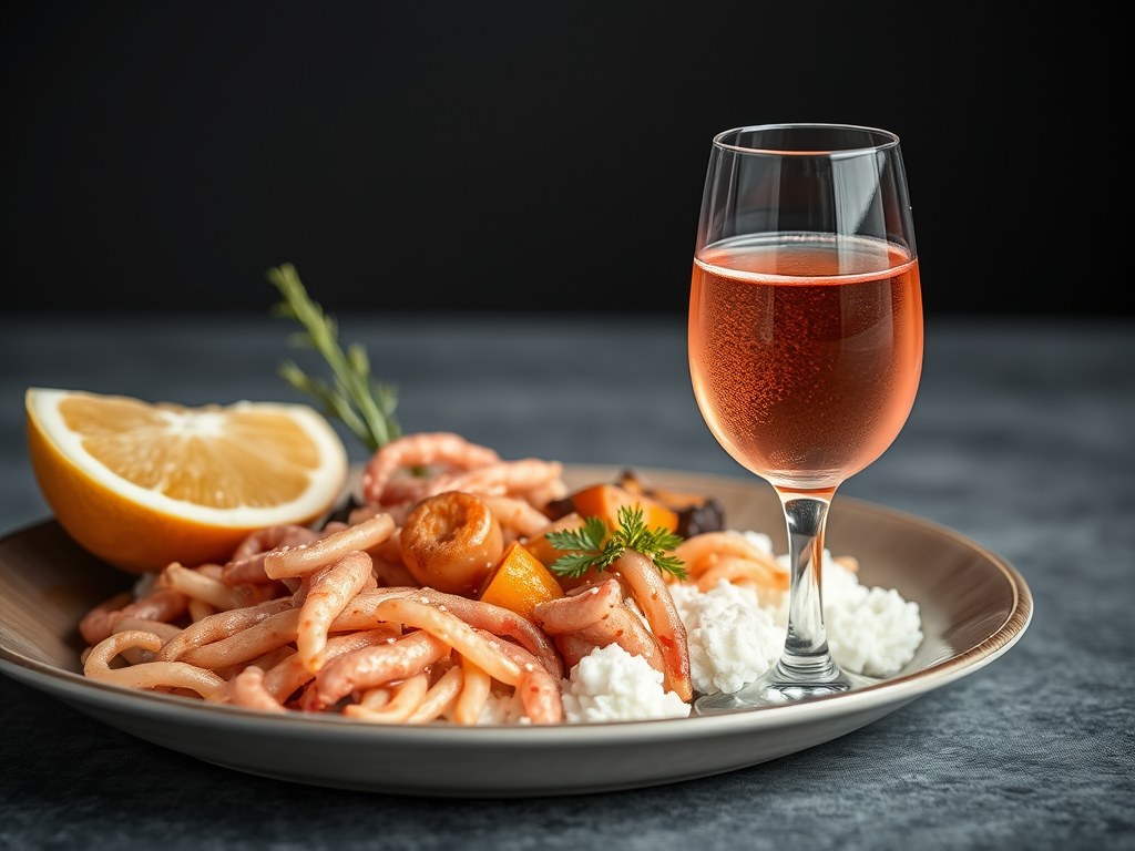 Pink Champagne, AI-gegenereerde illustratie