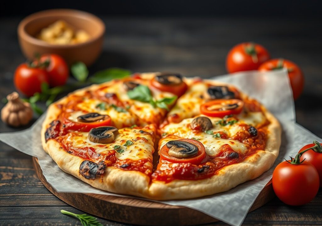 Pitapizzaatjes — AI-gegenereerde illustratie