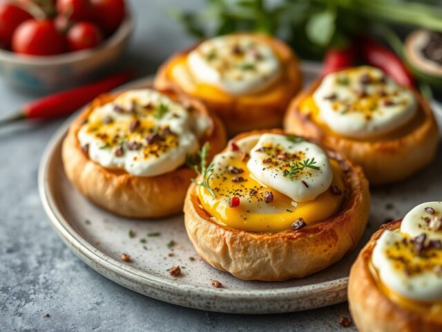 Pittige dadels met brie — AI-gegenereerde illustratie