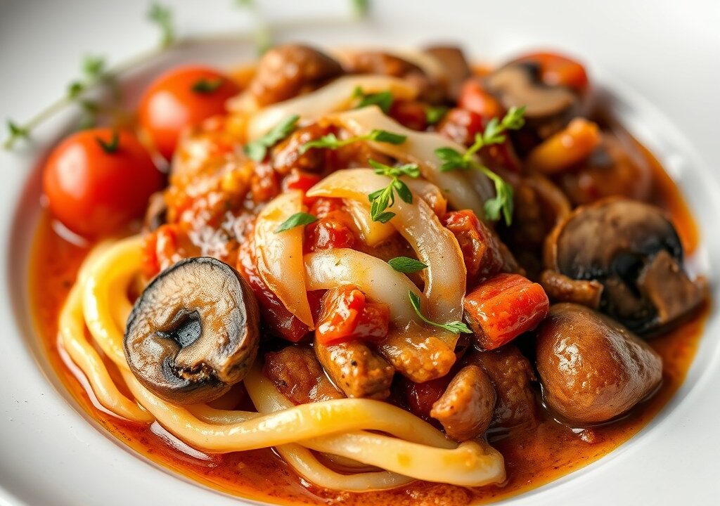 Pittige Ossobucco (Moderne Wijze), AI-gegenereerde illustratie