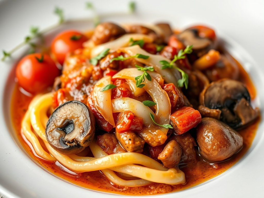 Pittige Ossobucco (Moderne Wijze), AI-gegenereerde illustratie