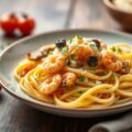 Pittige reuzenpasta met zeevruchten