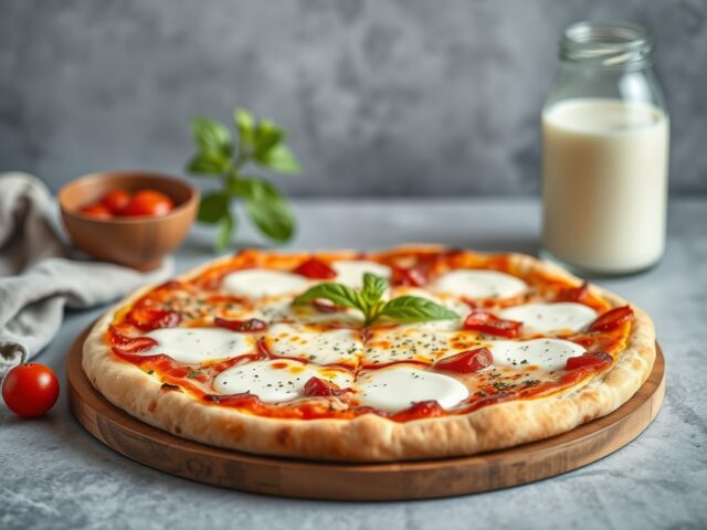 Pizza bodem gluten vrij — AI-gegenereerde illustratie