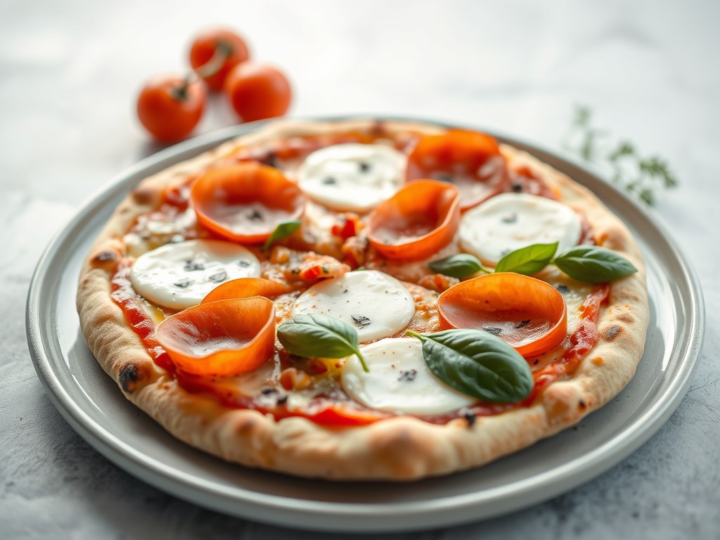 Pizza quattro gusti, AI-gegenereerde illustratie