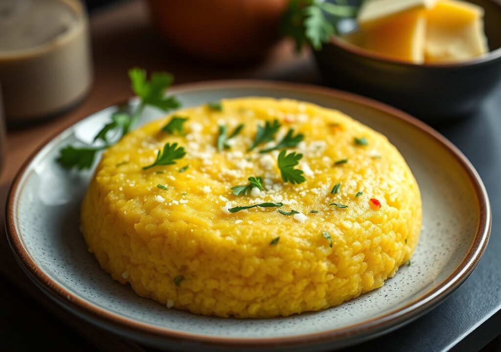 Polenta uit de oven, AI-gegenereerde illustratie