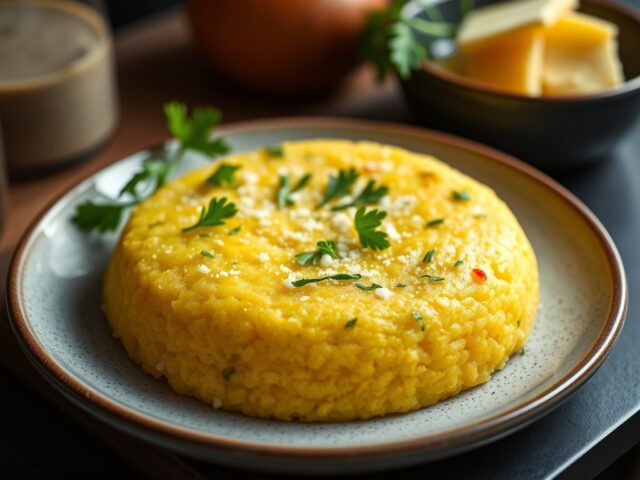Polenta uit de oven — AI-gegenereerde illustratie