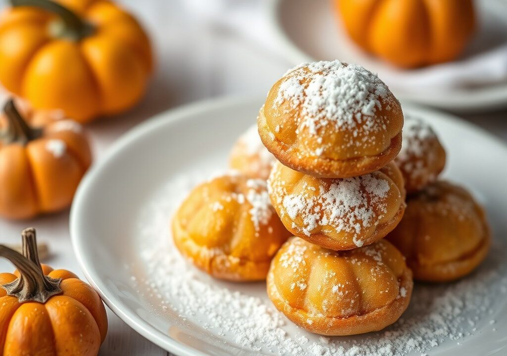 Pompoenbeignets — AI-gegenereerde illustratie