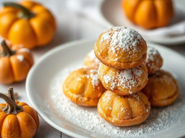 Pompoenbeignets — AI-gegenereerde illustratie