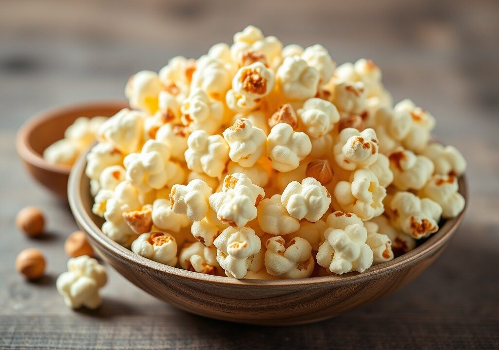 Popcorn met sumak, aantrekkelijk en ‘gezond’ — AI-gegenereerde illustratie