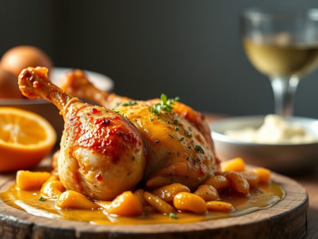 Poule à l’Orange — AI-gegenereerde illustratie