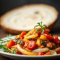 Prei-ratatouille met saffraan
