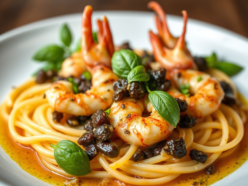 Provençaalse scampi, AI-gegenereerde illustratie