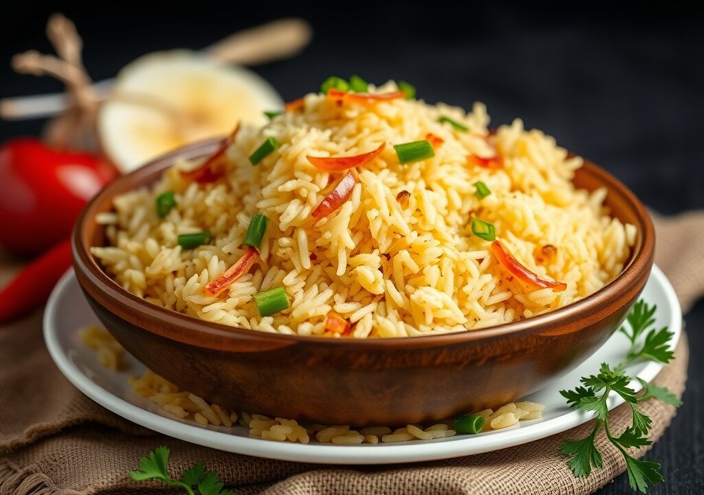 Pulao uit India — AI-gegenereerde illustratie