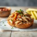Pulled Chicken op een broodje