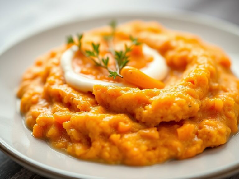 Puree van wortelen en knolselder