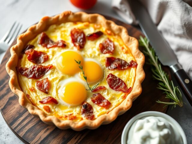 Quiche Lorraine — AI-gegenereerde illustratie