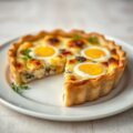 Quiche met peer en roquefortcrème