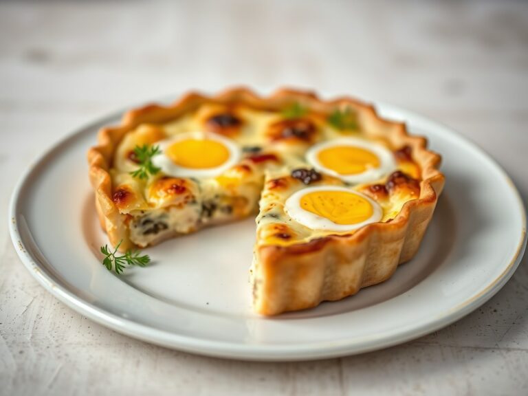 Quiche met peer en roquefortcrème