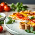Quiche met tomaten en mozzarella