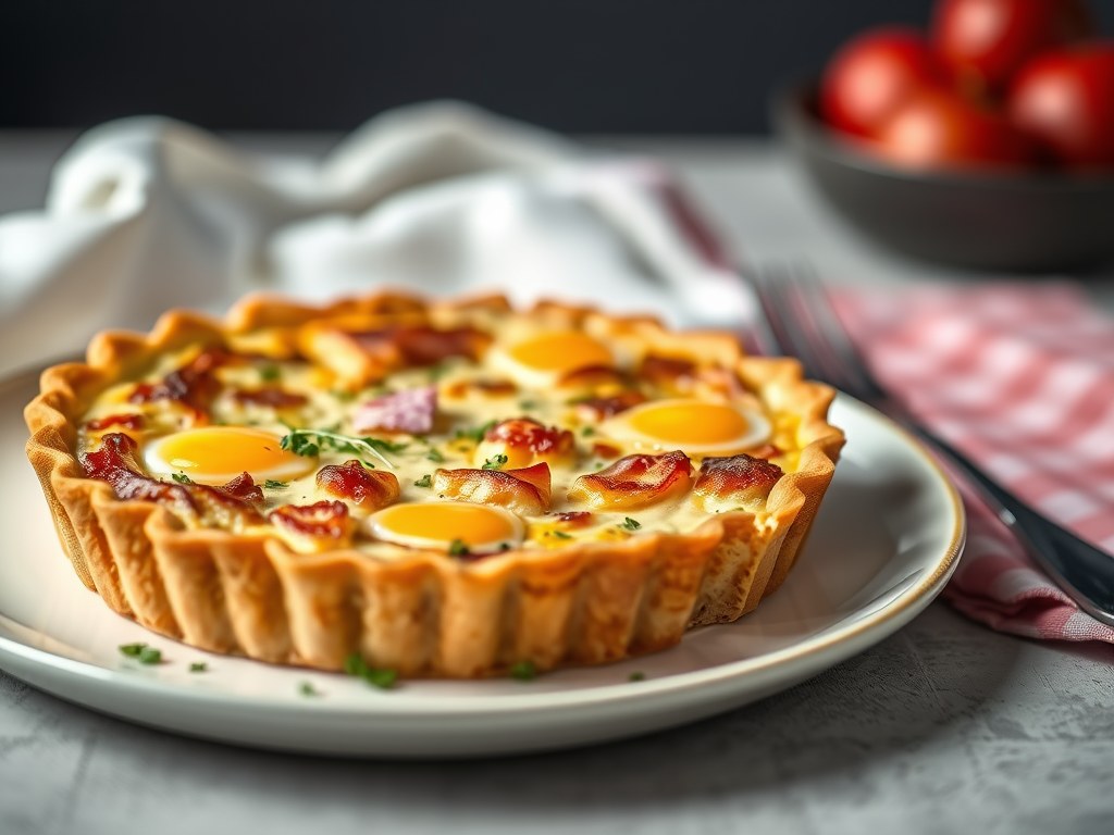 Quiche uit de zak, AI-gegenereerde illustratie