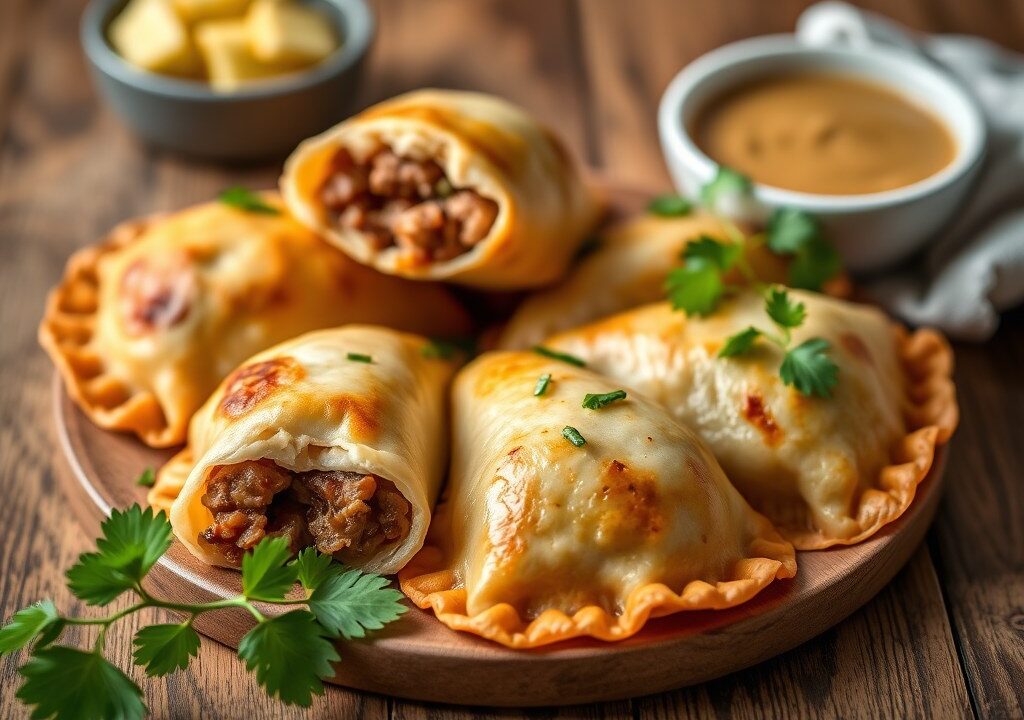 Quorn empanadas — AI-gegenereerde illustratie