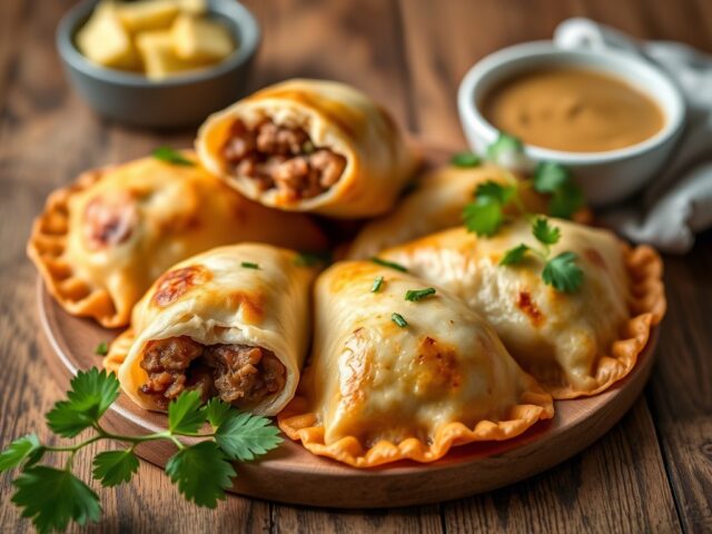 Quorn empanadas — AI-gegenereerde illustratie