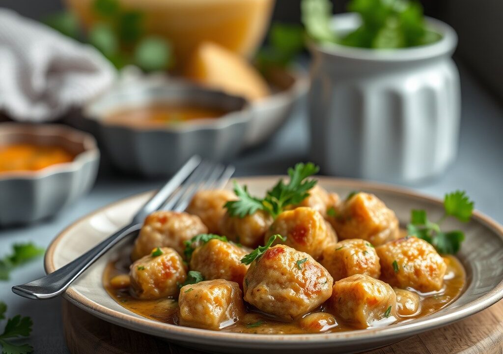 Quorn soepje — AI-gegenereerde illustratie
