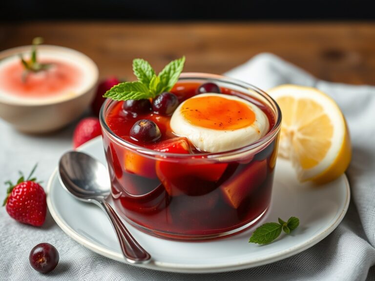 Rabarbercompote — AI-gegenereerde illustratie