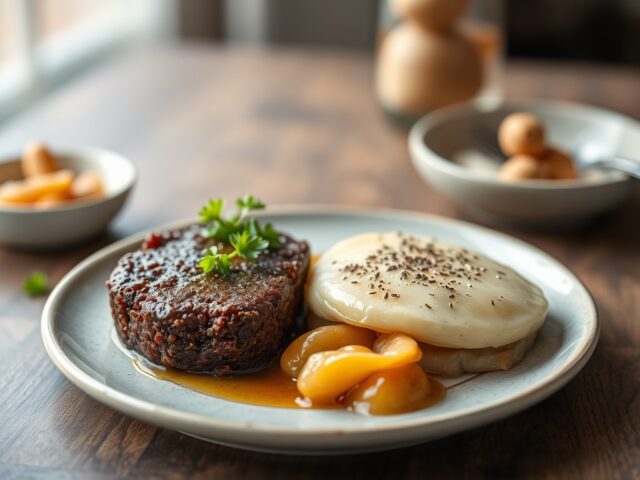 Reefilet met ganzenlever en truffel — AI-gegenereerde illustratie