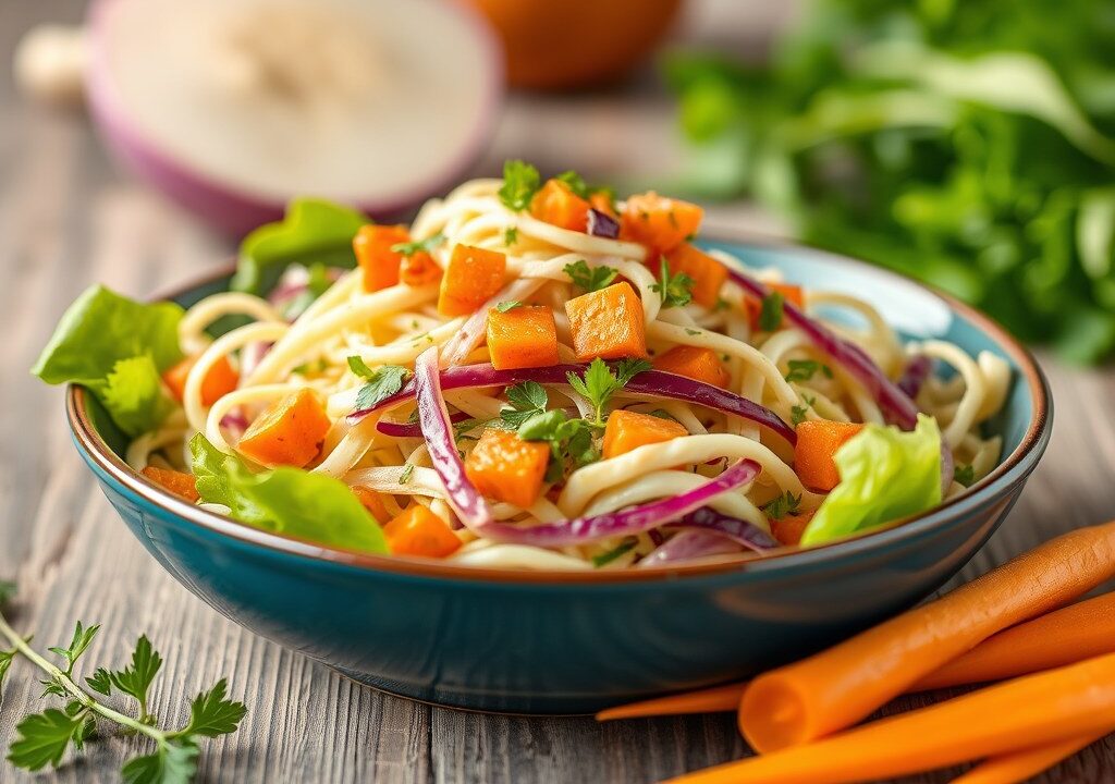 Regenboog Salade, AI-gegenereerde illustratie