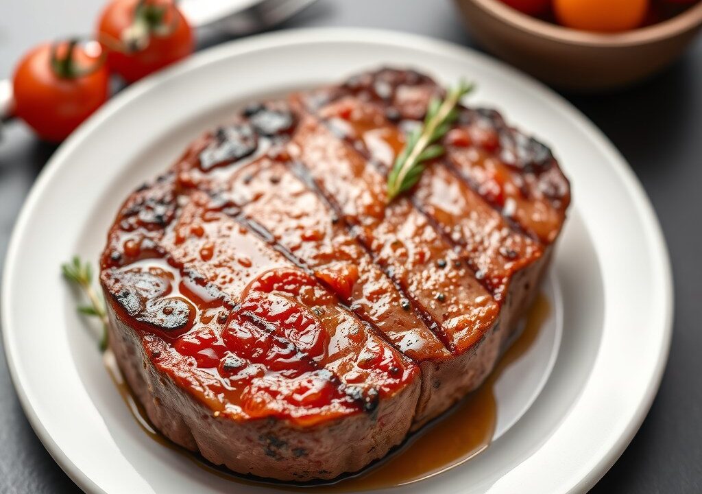 Rib Eye Steak uit de Alu-Folie, AI-gegenereerde illustratie