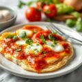 Ricotta- en mozzarellaflan met tomatensalsa