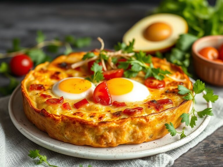 Ricottataart met Salade — AI-gegenereerde illustratie
