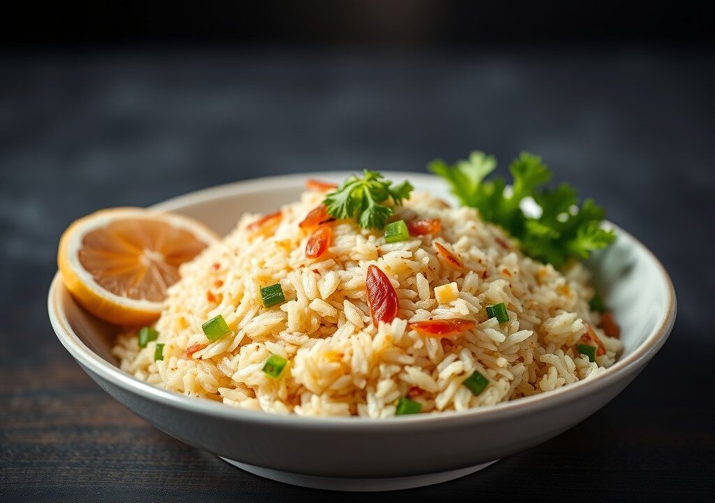 RIJST : Nasi Goreng Kol Kembang, AI-gegenereerde illustratie