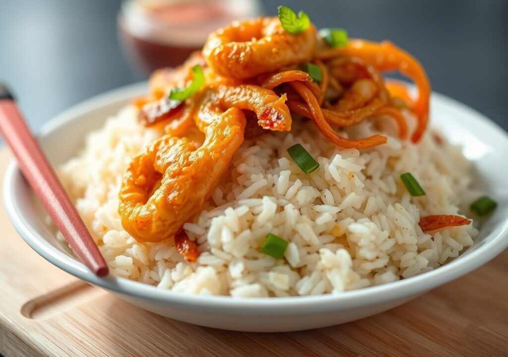 RIJST Nasi Goreng Udang, AI-gegenereerde illustratie