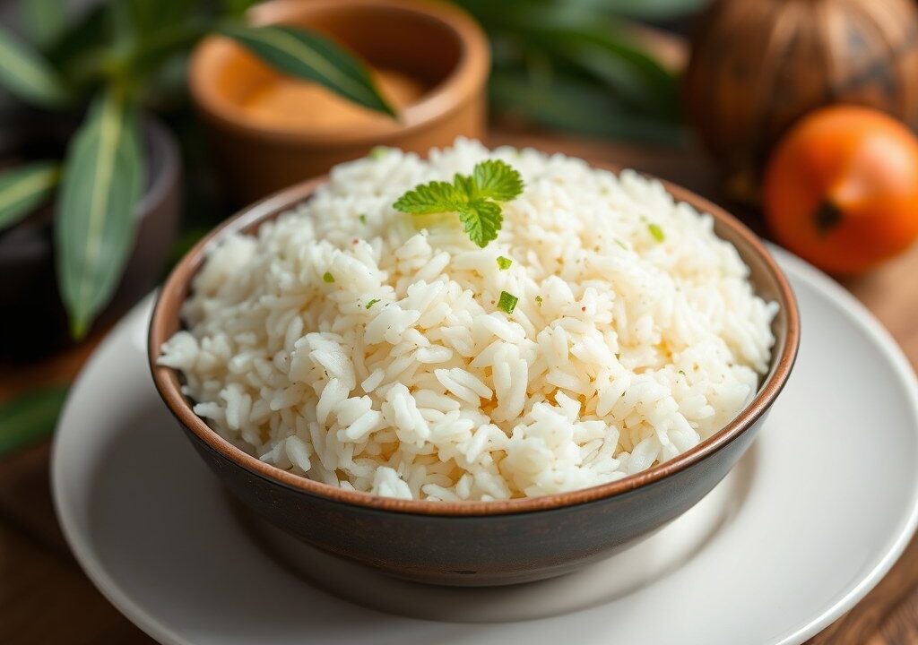 RIJST : Nasi Lemak — AI-gegenereerde illustratie