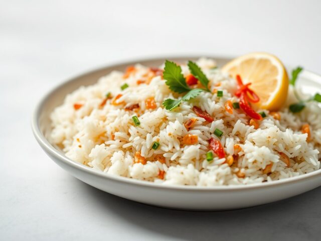 RIJST Nasi Ulam — AI-gegenereerde illustratie
