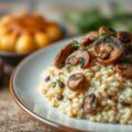 Risotto met champignons en Maredous Truffel smaak