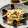 Risotto met mosselen en prei