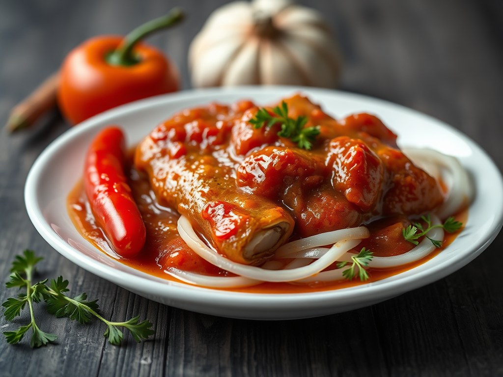 Rode saus voor bij de Shoarma, AI-gegenereerde illustratie