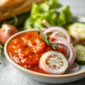 Rode uiensaus voor bij de shoarma
