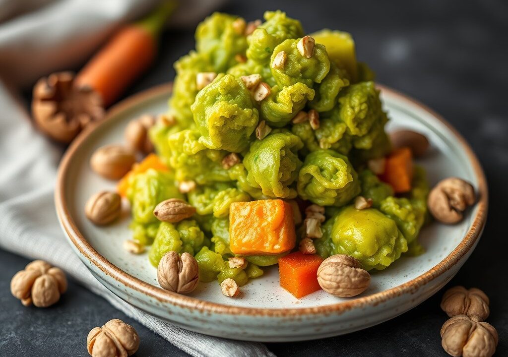 Romanesco met walnoten — AI-gegenereerde illustratie