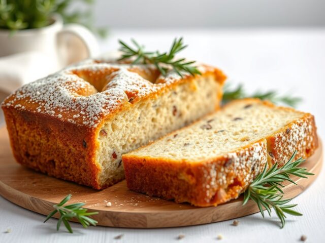 Rosemary loaf cake (rozemarijncake) — AI-gegenereerde illustratie
