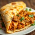 Roti masala met lamsvlees