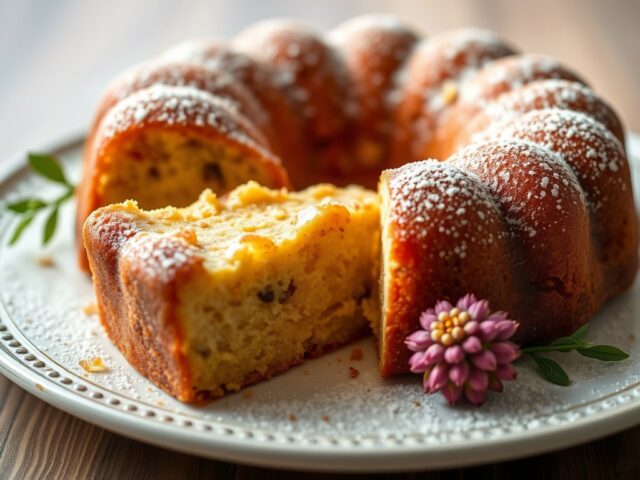 Rum cake — AI-gegenereerde illustratie