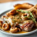 Rumsteak met champignonsaus
